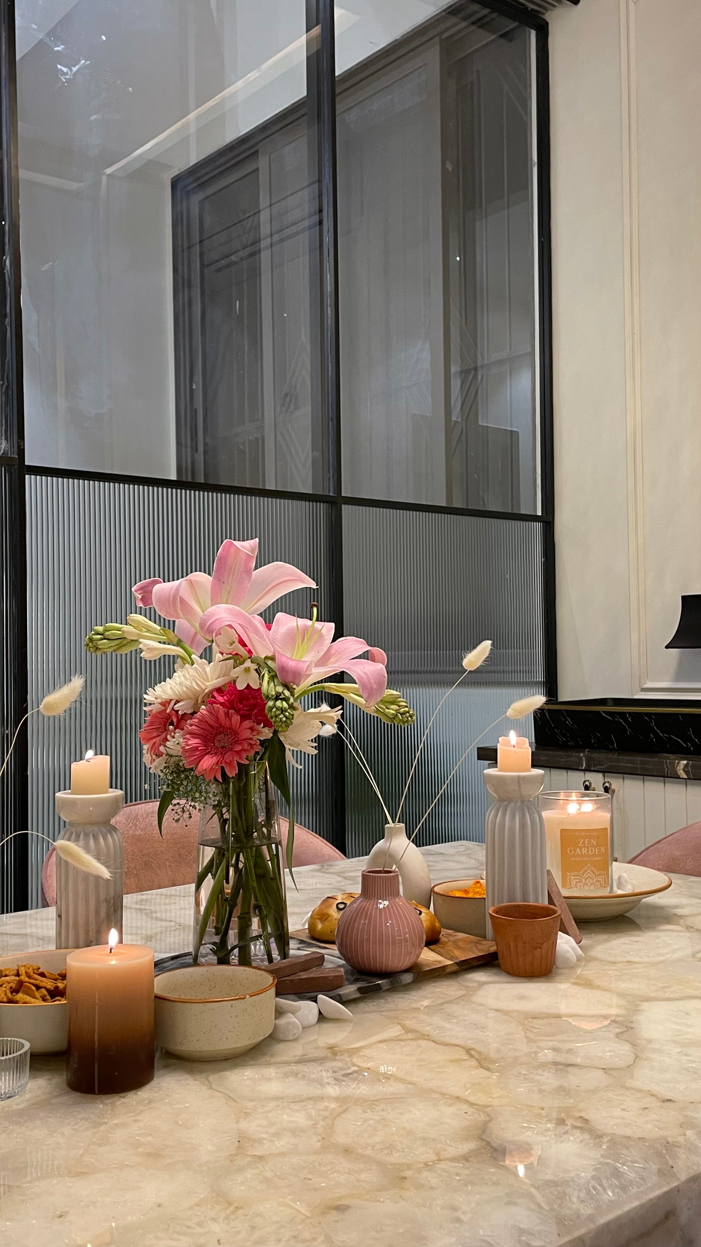 Fluted Pillar Candle Holder cum Vase