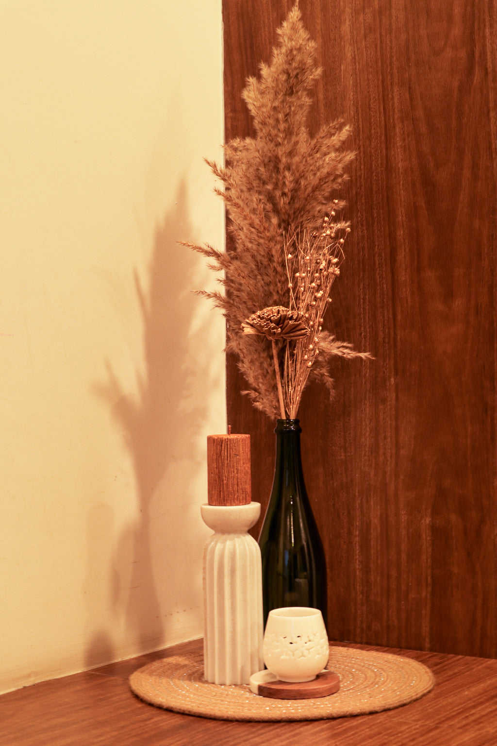 Fluted Pillar Candle Holder cum Vase