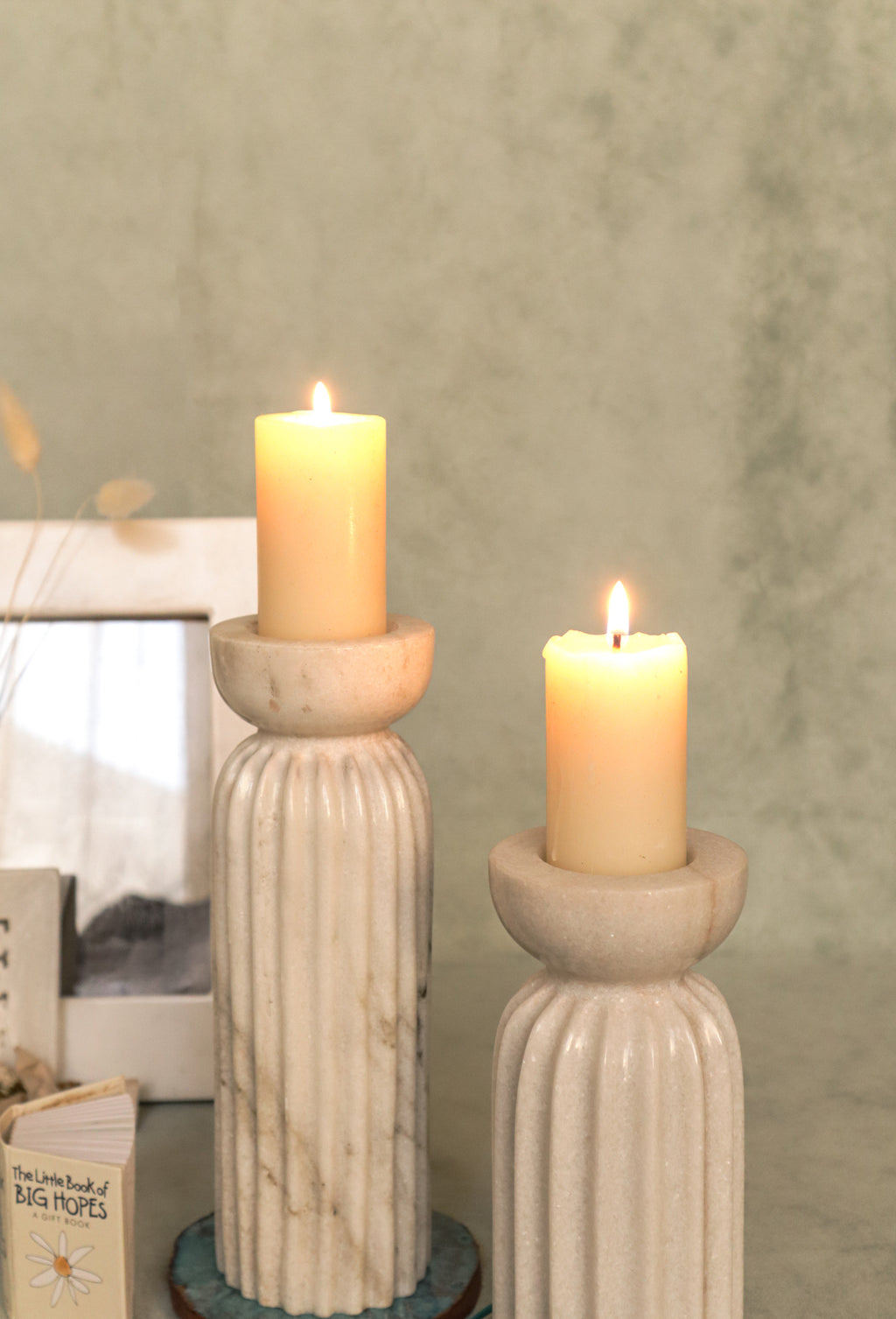 Fluted Pillar Candle Holder cum Vase