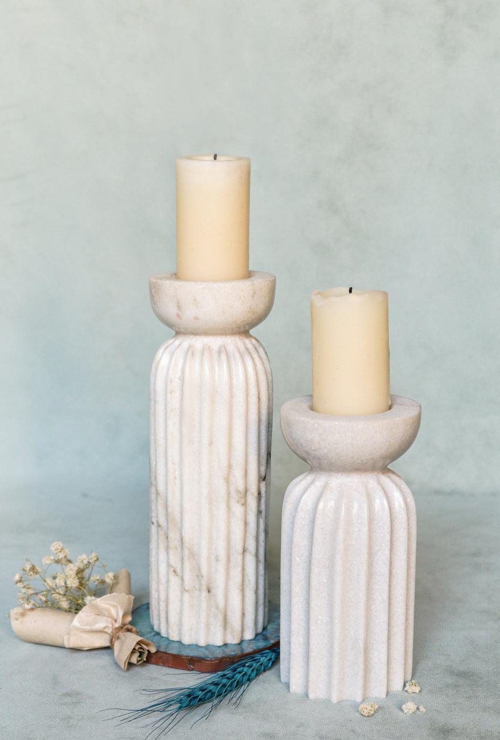 Fluted Pillar Candle Holder cum Vase