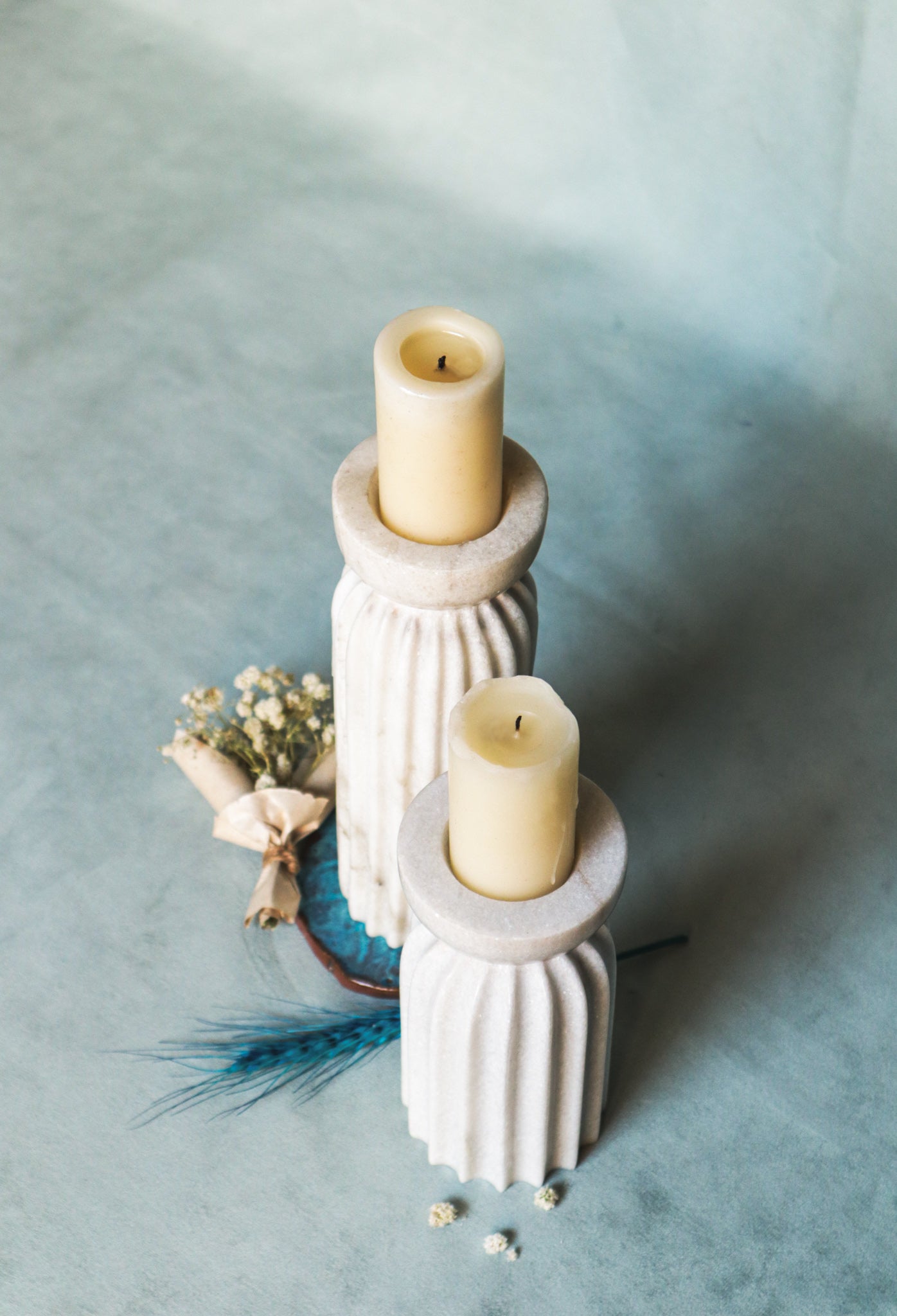 Fluted Pillar Candle Holder cum Vase